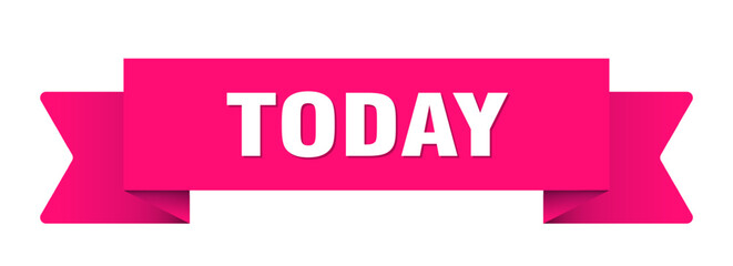 today ribbon isolated on transparent background. today ribbon