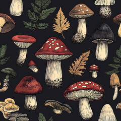 Seamless tile patterns combining cultural, modern, and botanical inspirations for commercial vector.