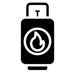 Gas Cylinder Icon Style