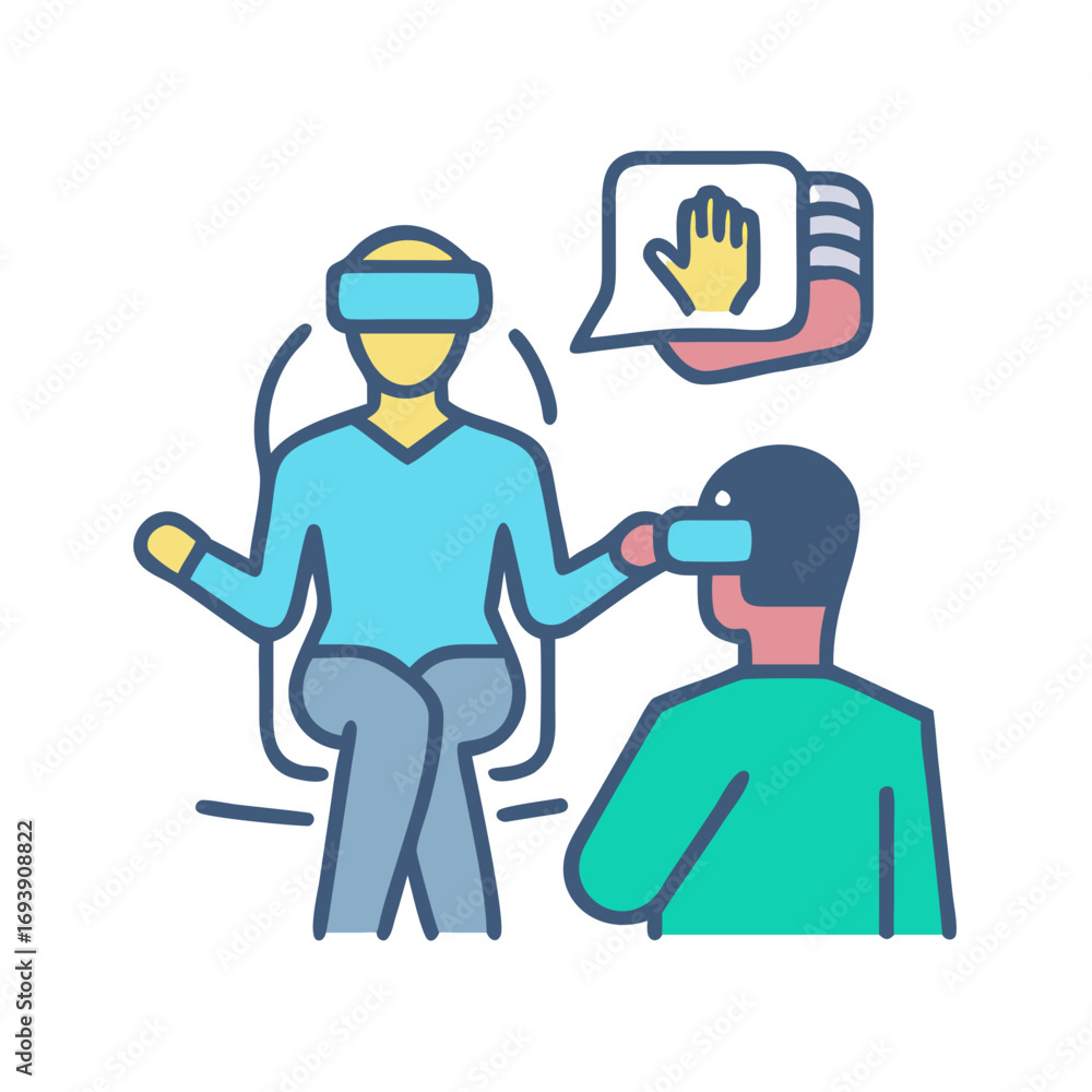 Aufkleber virtual reality interaction with hand gesture recognition for user experience