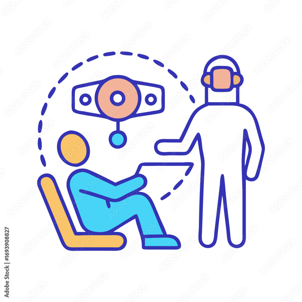 Poster augmented reality training simulation with instructor guiding user in virtual environment