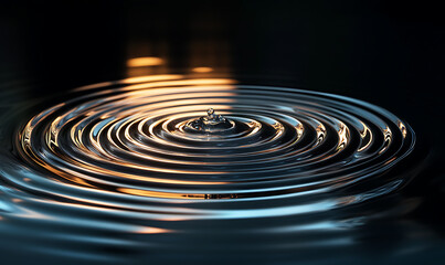 water in dynamic motion, isolated on black background for commercial use.