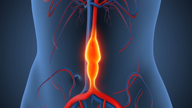 Abdominal Aortic Aneurysm causing vessel enlargement