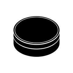 Round container with white trim on transparent background silhouette
