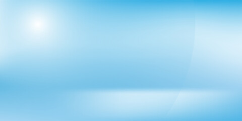 Blue studio room. Limbo light background. Gradient abstract simple