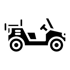 Army Car Icon Style