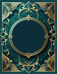 vintage gold frame with floral ornament Decorative Border for Invitations and Greeting Cards