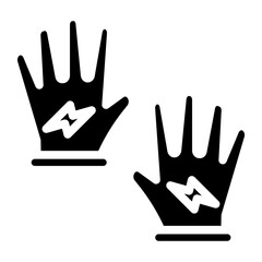 Electrician Gloves Icon Style