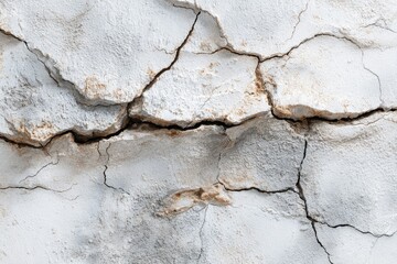 Cracked white plaster texture