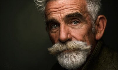 Close-up portrait of a senior man