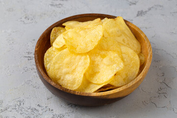 Potato chips isolated on a white background