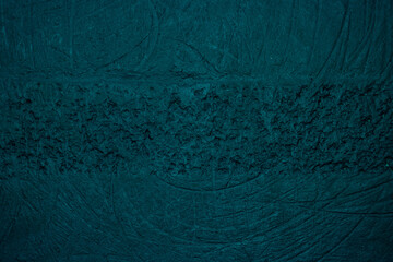 Teal colored abstract wall background with textures of different shades of teal