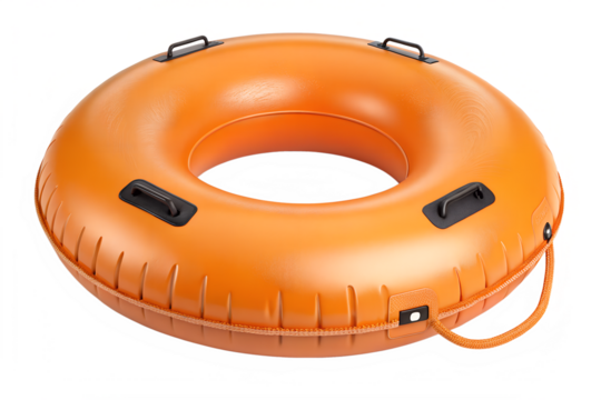 Orange Inflatable Inner Tube for Water Sports