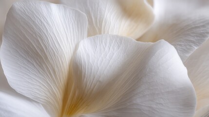 Close-up of a white flower petal. the petal is in focus, while the background is blurred, making it the focal point of the image.