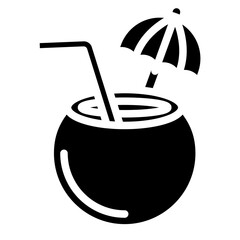 Vector Design Coconut Drink Icon Style