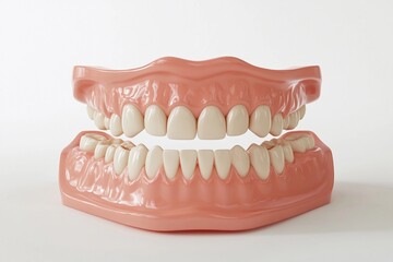 Obraz premium Dental implant positioned securely in the jaw surrounded by natural teeth demonstrating effective oral restoration