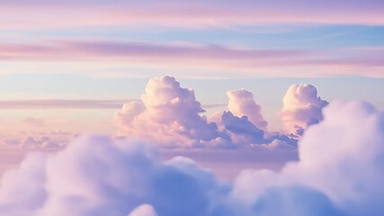 Dreamy sky with cotton candy clouds, soft pink and purple hues, peaceful, ethereal - Powered by Adobe