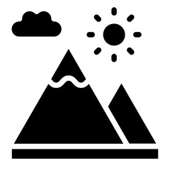Vector Design Mountains Icon Style