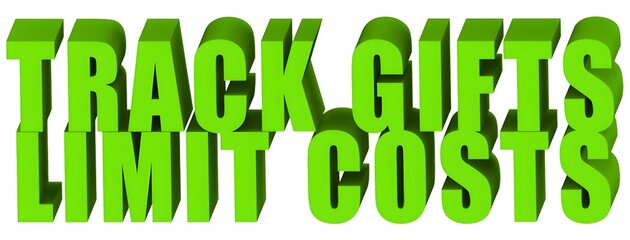 Track Gifts Limit Costs , 3d text