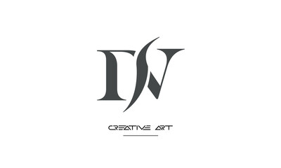 NV, VN, N, V abstract letters logo monogram