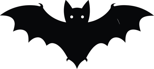 Vector Illustration of Bat Silhouette for Halloween Design. Halloween Bat Silhouette Vector Illustration. 