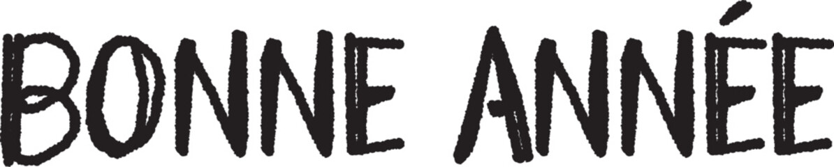 手書き風　BONNE ANNÉE｜太字カジュアルタイプ