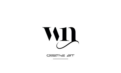 NW, WN, N, W abstract letters logo monogram