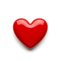 Fototapeta premium red heart on white background