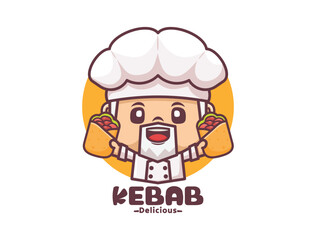 kebab chef mascot for culinary