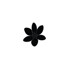 Black flower with silhouette