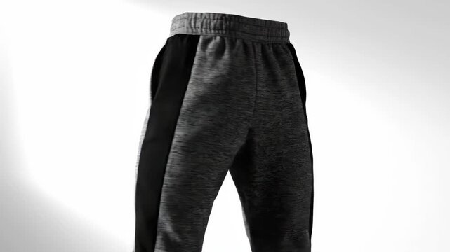 Comfortable and Stylish Gray Sweatpants with Side Stripe Design