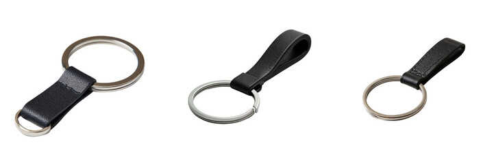 Keychain designs with transparent background product photography studio lighting close-up