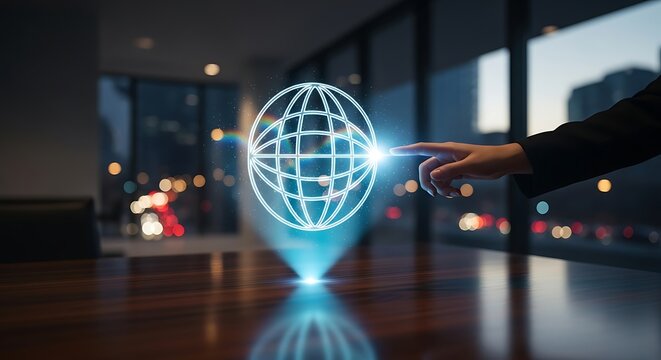 Global business technology network innovation and connectivity concept