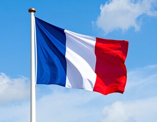 flag of france against blue sky