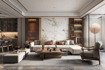 Modern Chinese interior design; Fashion smart home;