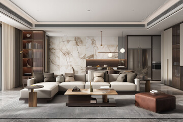 Modern Chinese interior design; Fashion smart home;
