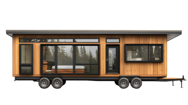 Tiny Homes on Wheels Compact Versatile Mobile Dwellings Designed isolated on a transparent background