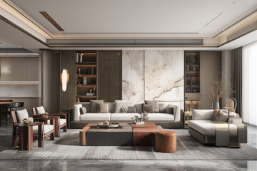 Modern Chinese interior design; Fashion smart home;