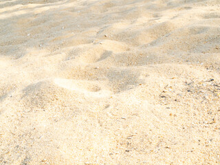 Nature travel background, sand beach close up texture summer desert zen garden coast ocean for...