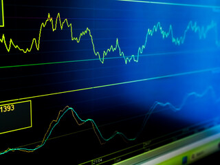 Stock market chart graph accounting display price digital marketing success background, growth maoney diagram management financial curreency exchange trade indicator buy sell index share price.
