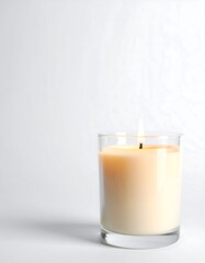 Scented candle in glass jar