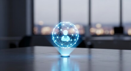 Digital hr management human resources technology and recruitment globe