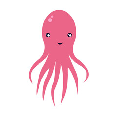 Octopus Pink Vector Illustration