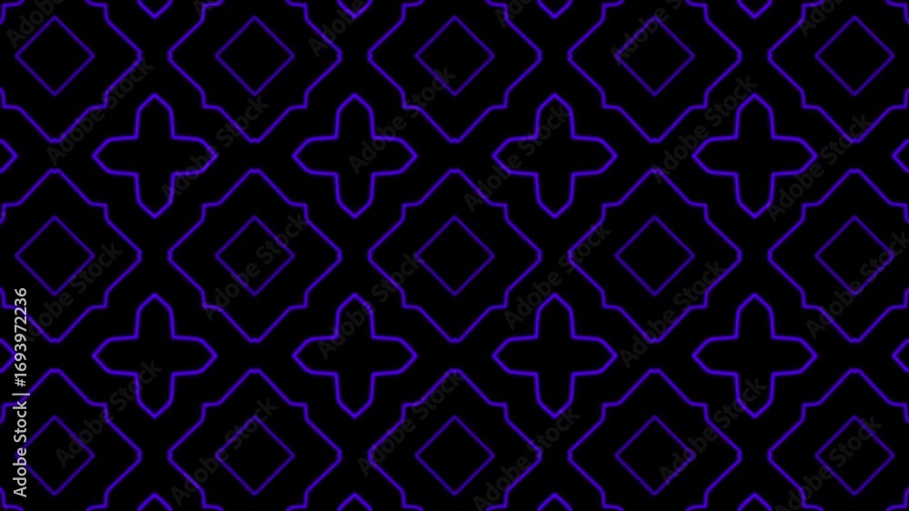 Poster geometric harmony a symmetrical design with interlacing patterns