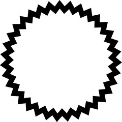 Star geometric shapes. Element bold line style