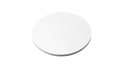 Isolated white circle on transparent background with a red side border graphic design element