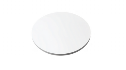 Isolated white circle on transparent background with a red side border graphic design element