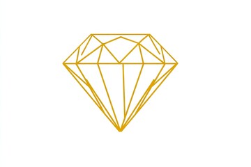 Gold outlined gem graphic design.