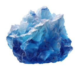 Fototapeta premium Crystal blue ice formation natural landscape nature scenic view isolated on transparent background