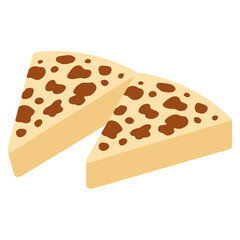 Leipäjuusto Finnish Bread cheese flat color vector illustration template design